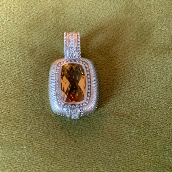 Judith Ripka Citrine Pendant /Enhancer - Picture 1 of 4